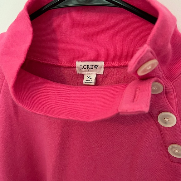 J Crew Factory women’s fleece pullover, hot pink, size XL in GREAT condition - Picture 5 of 5